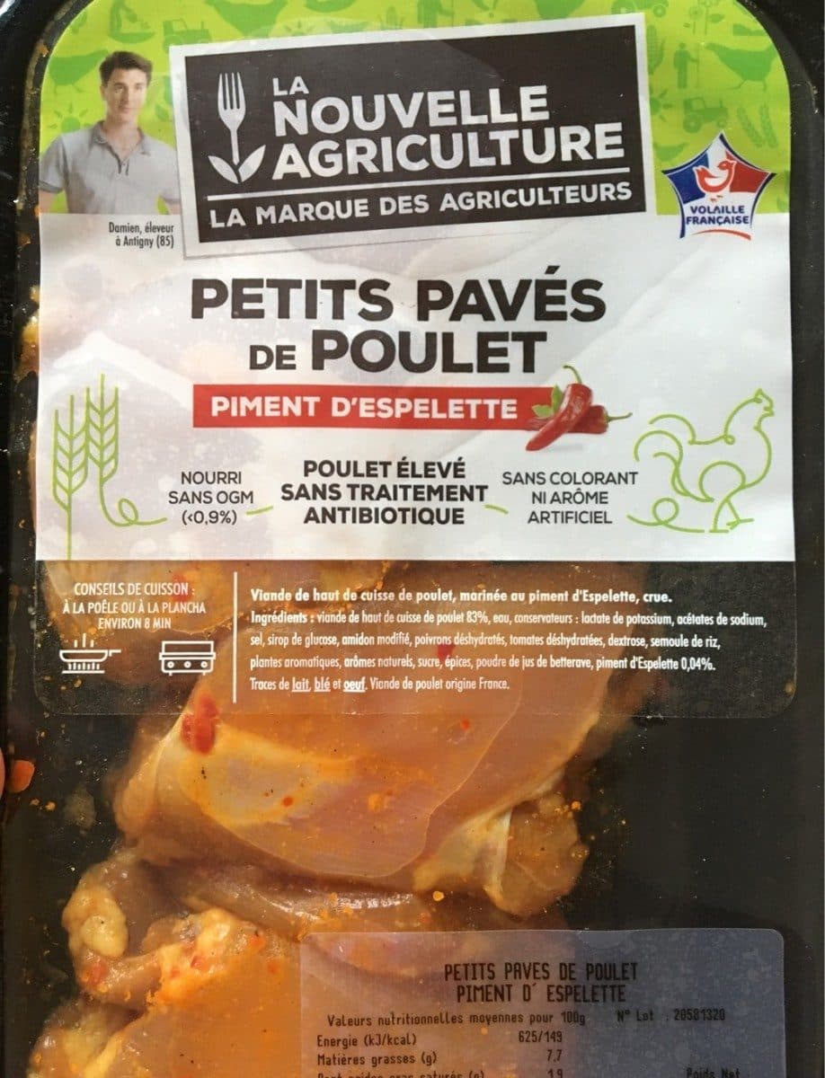 La Nouvelle Agriculture Petits pavés de poulet piment d'espelette packshot