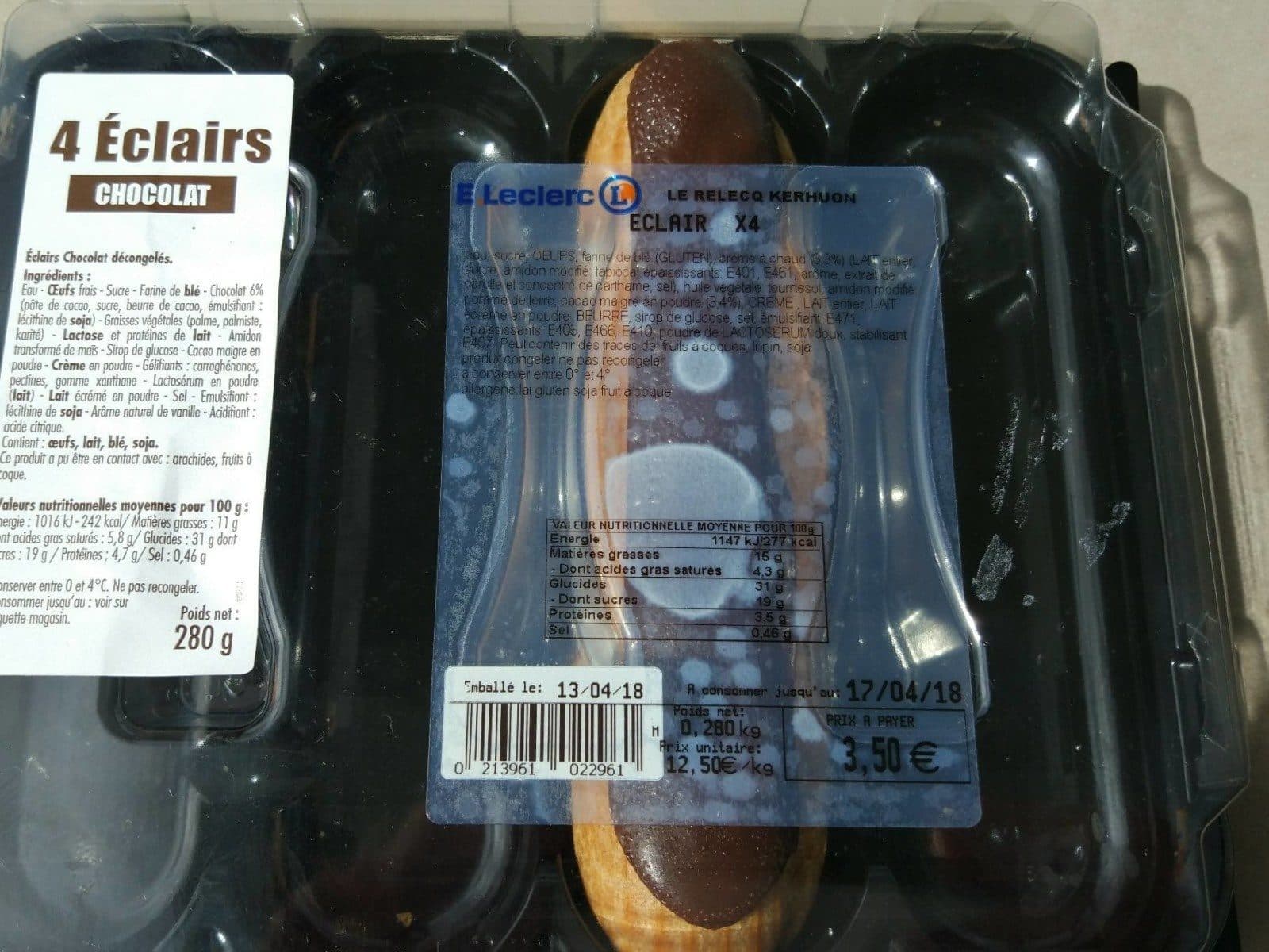 Open Food Facts Éclairs Chocolat packshot
