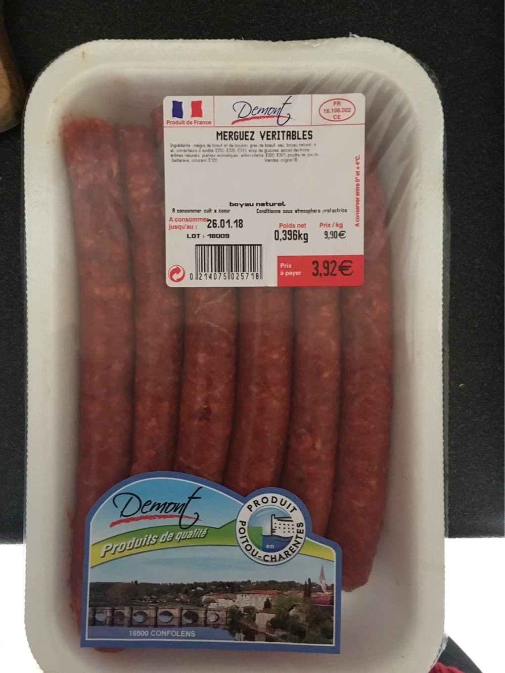 Demont Merguez veritables packshot