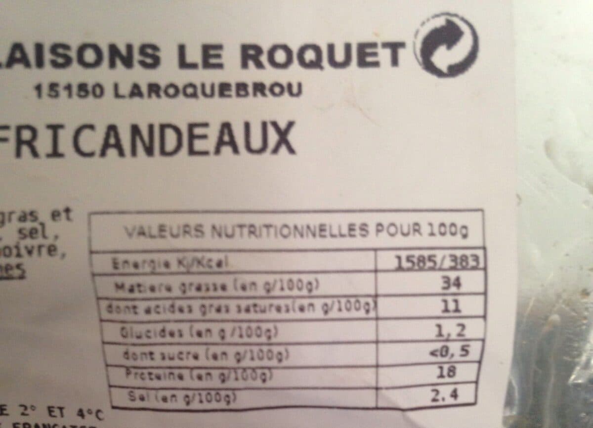 Open Food Facts Fricandeaux packshot