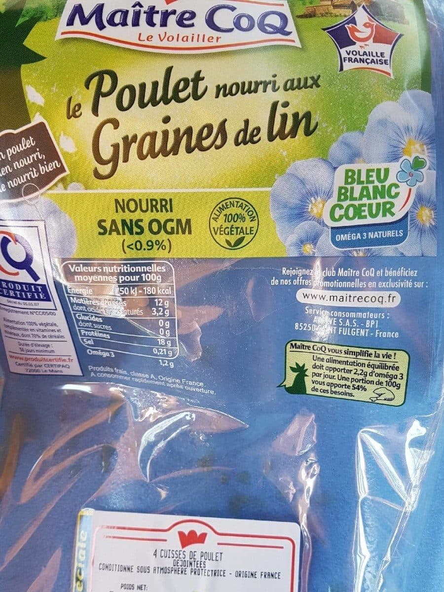 Maître CoQ Poulet nourri aux graines de lin packshot
