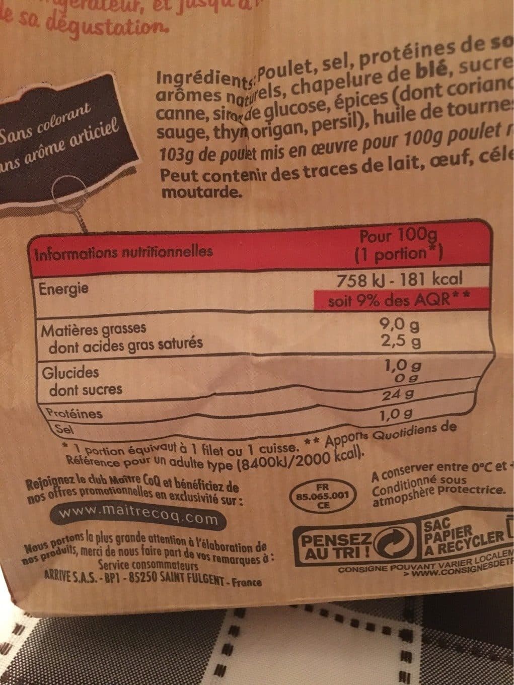 Maître CoQ Le poulet du rôtisseur packshot