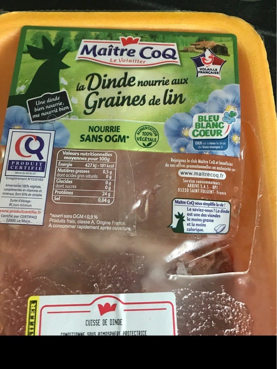 Maître CoQ Cuisse de dinde nourrie graines de lin packshot