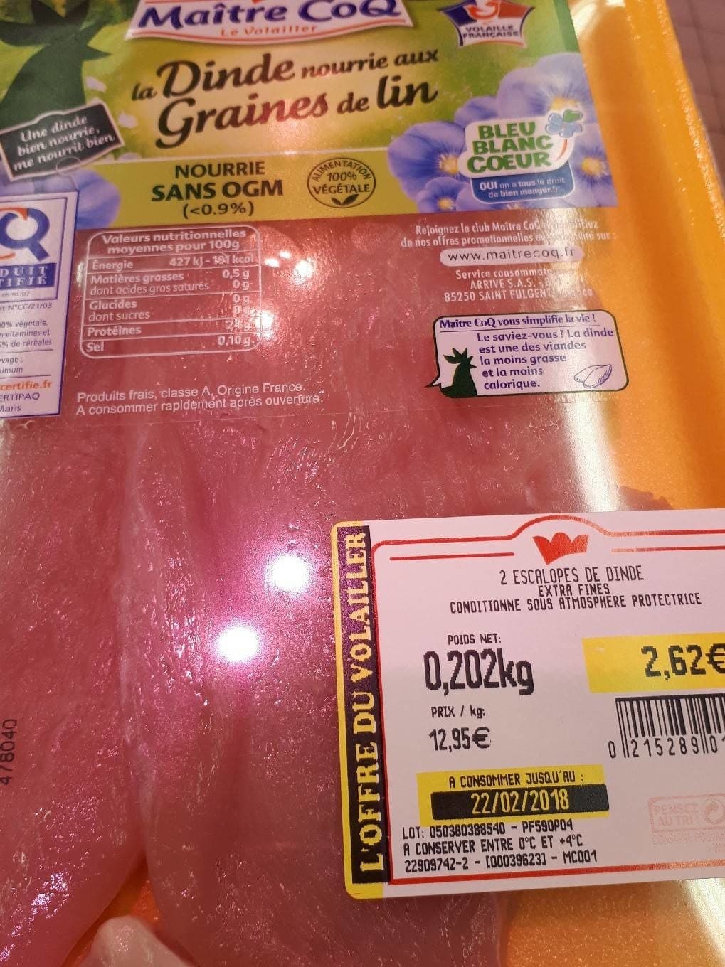 Maître CoQ La Dinde nourrie aux graines de lin packshot