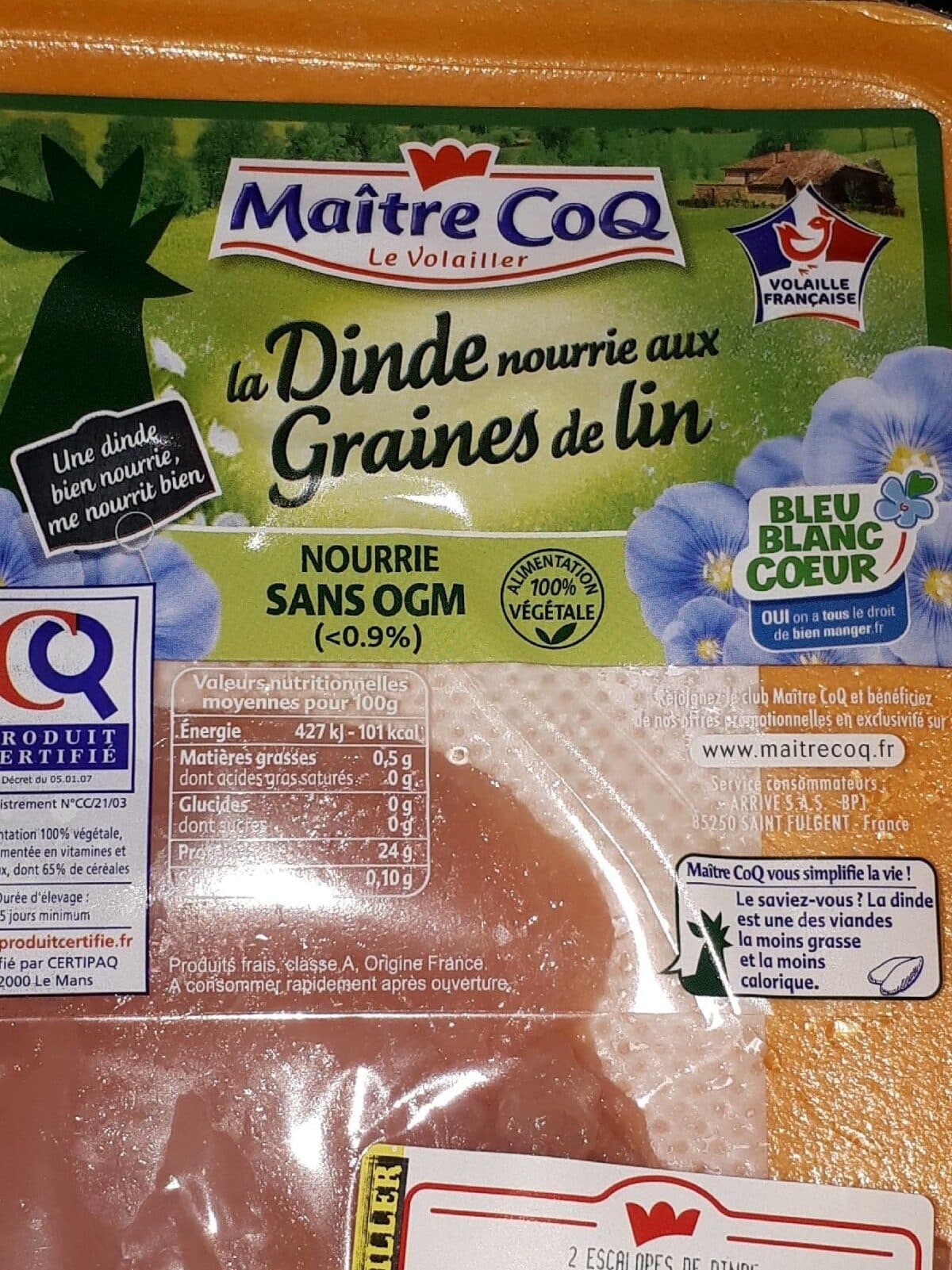 Maître CoQ La dinde nourrie aux graines de lin packshot