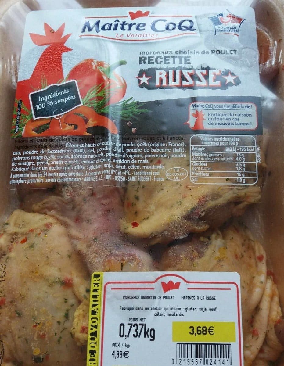 Maître CoQ Morceaux choisis de poulet recette russe packshot
