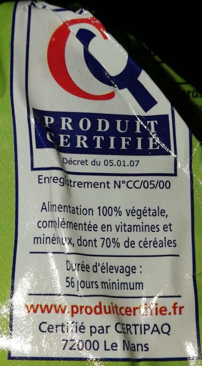 Maître CoQ Poulet nourri aux Graines de lin packshot