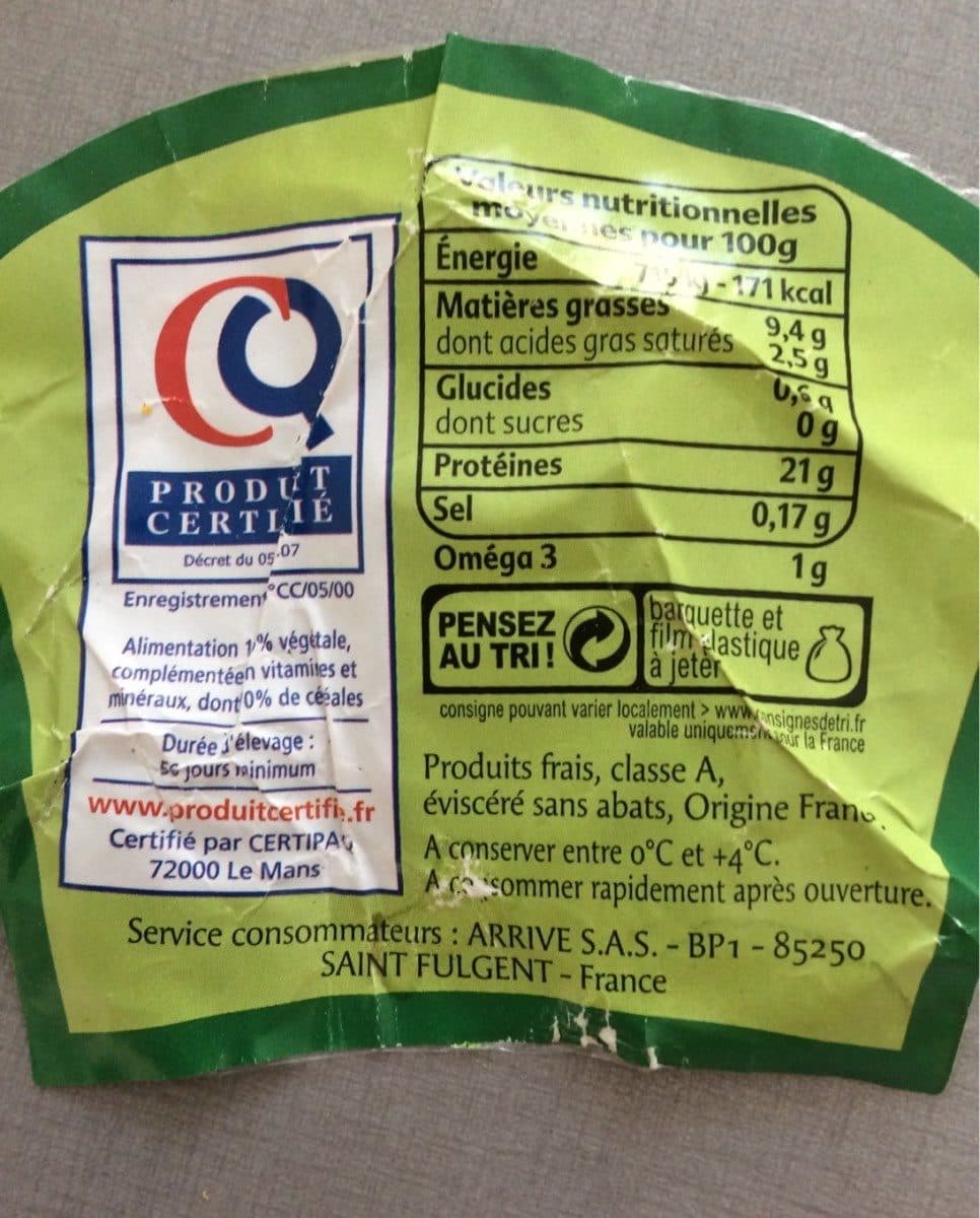 Maître CoQ Le poulet nourri aux graines de lin packshot