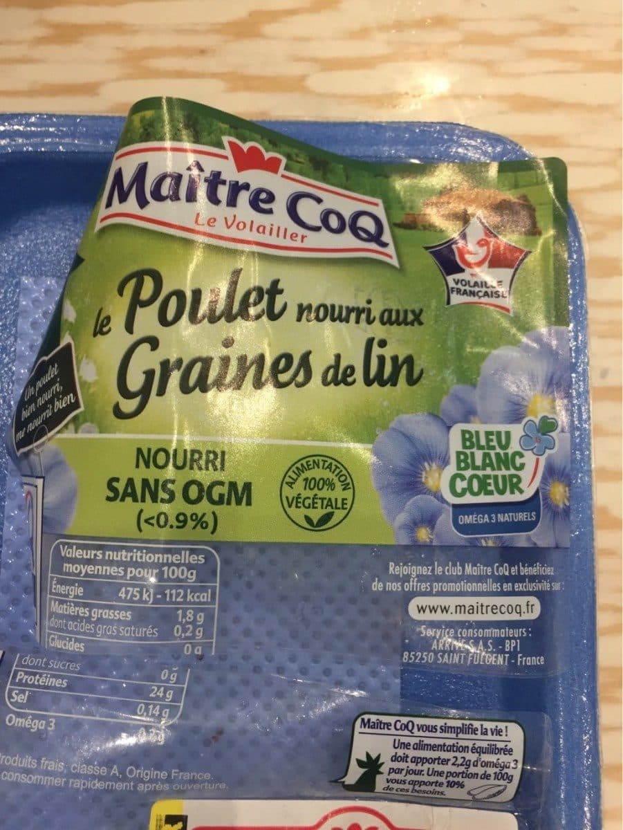 Maître CoQ Poulet nourri aux graines de lin packshot