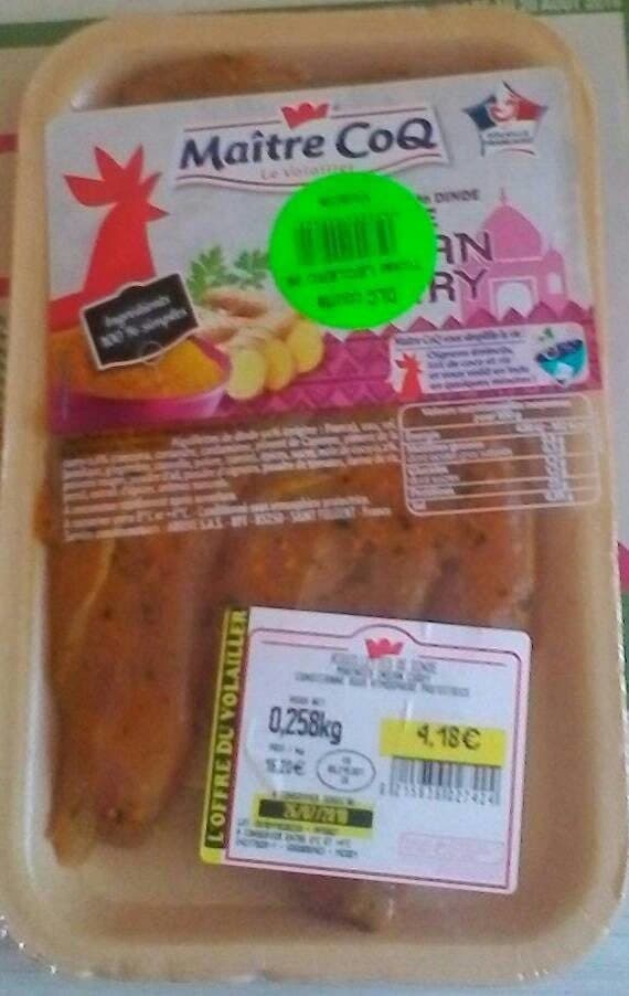 Open Food Facts Aiguillettes de dinde marinées indian curry packshot