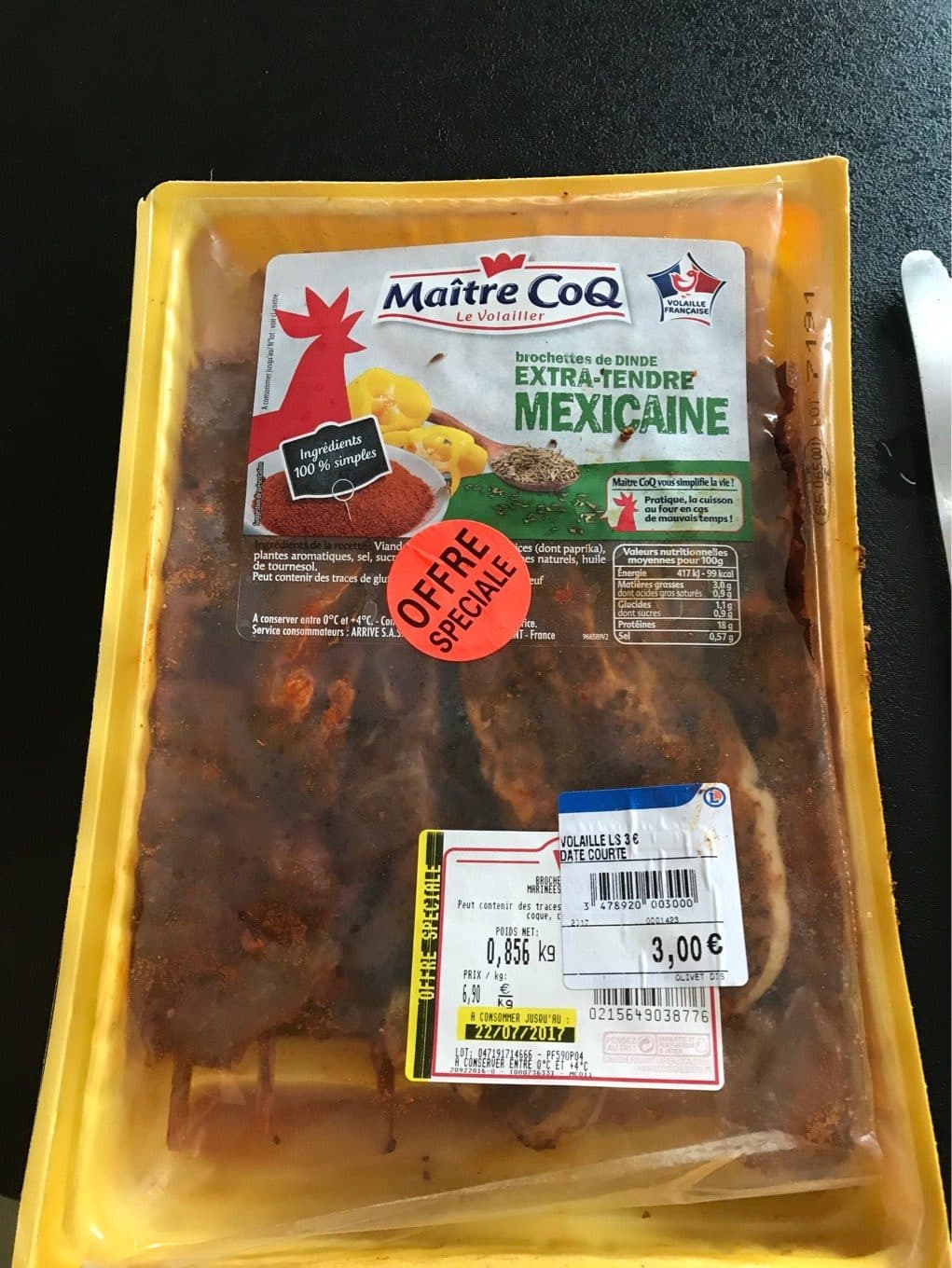 Maître CoQ Brochette de dinde extra tendre mexicaine packshot