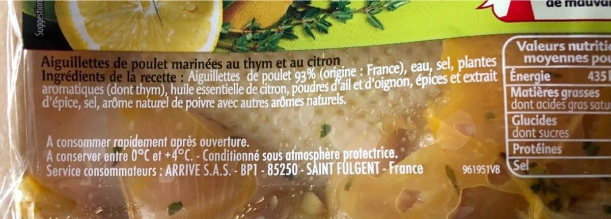 Maître CoQ Recette thym citron packshot