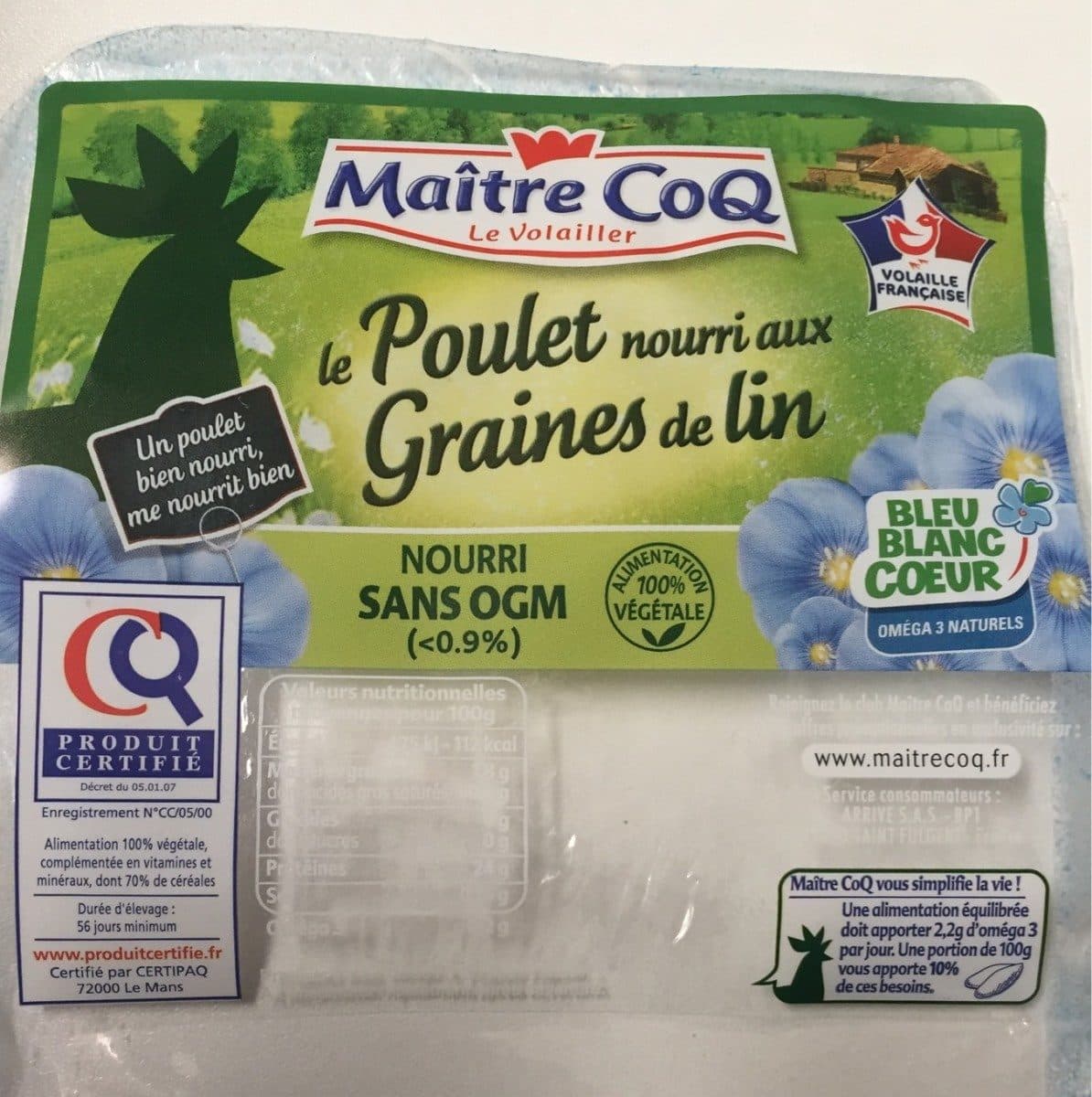 Maître CoQ Poulet nourri aux graines de lin packshot