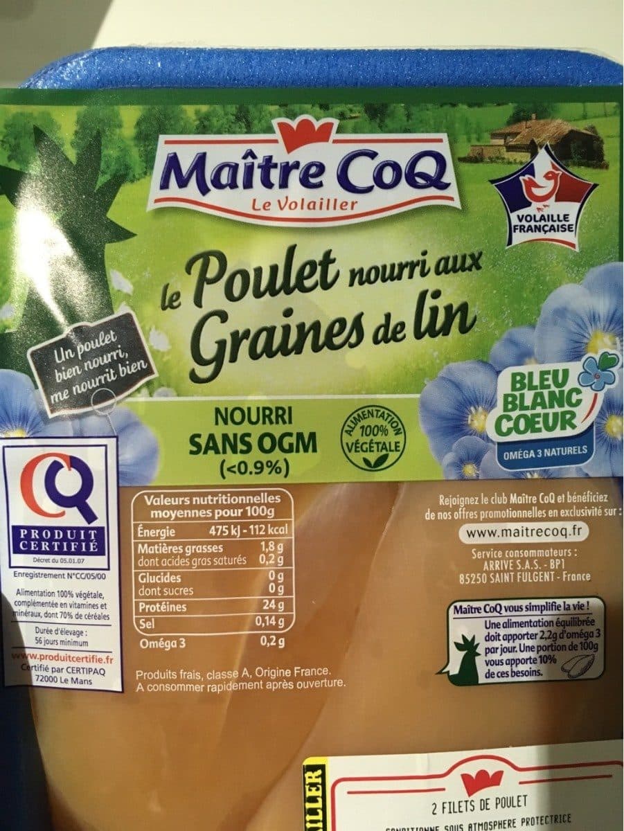 Maître CoQ Poulet nourri aux graines de lin packshot