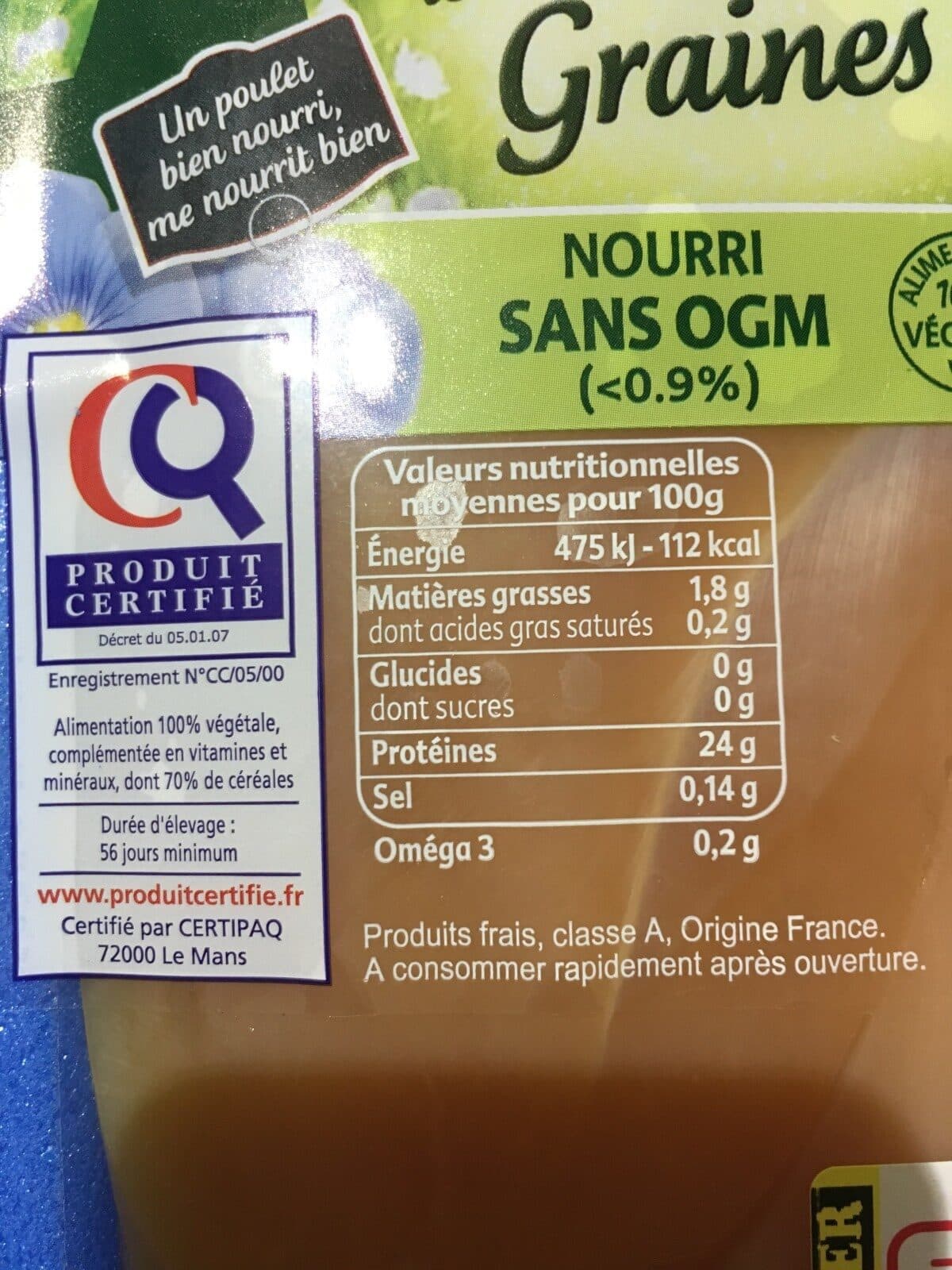 Maître CoQ Poulet nourri aux graines de lin packshot