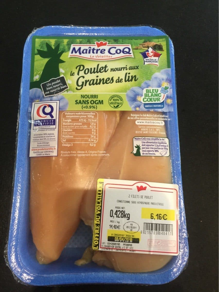 Maître CoQ Le Poulet nourri Graines de lin packshot