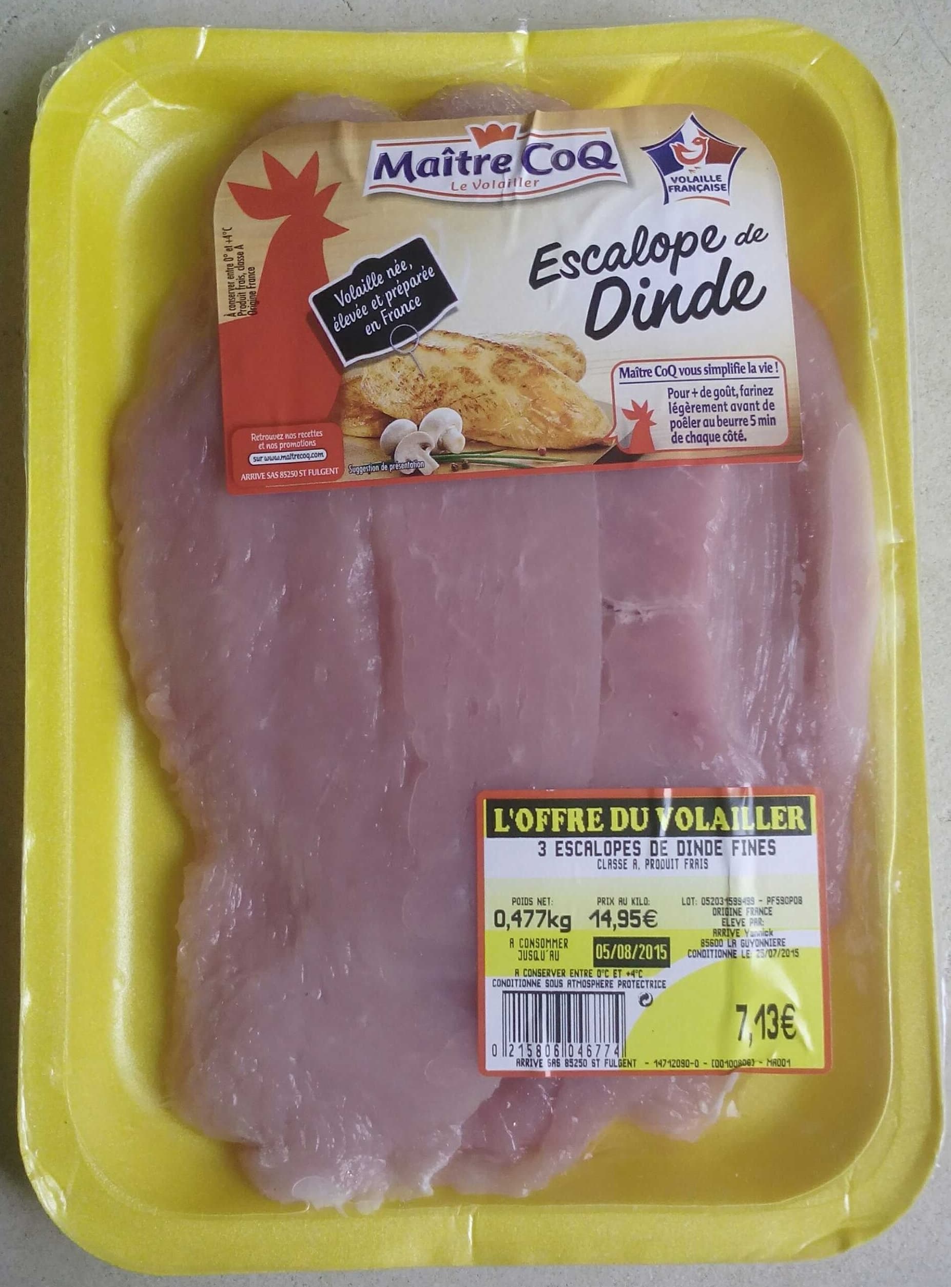 Maître CoQ Escalope de dinde packshot