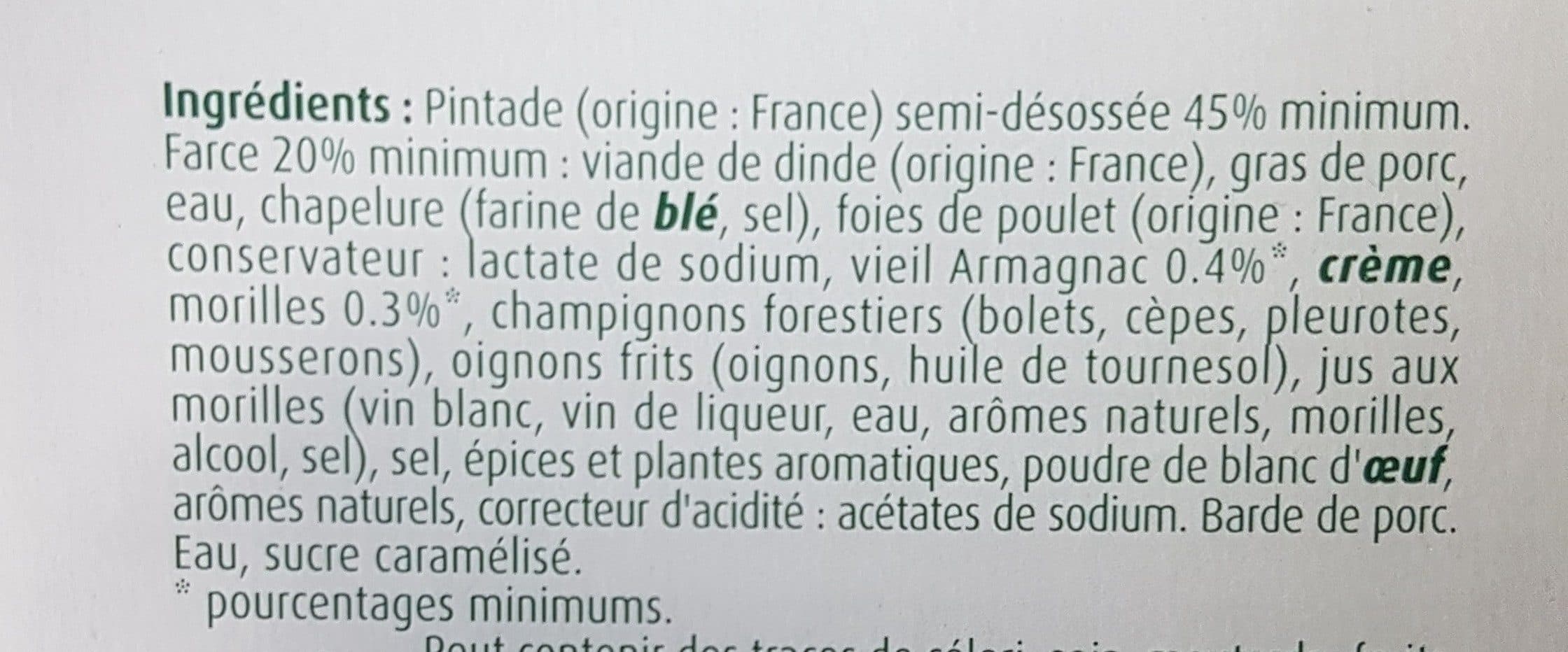 Maître CoQ Pintade Farcie Cuisson EXPRESS Aux Morilles et au Vieil Armagnac packshot