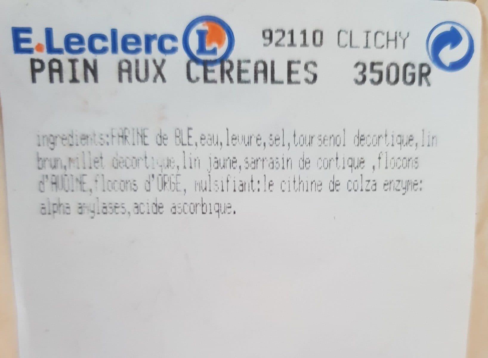 Open Food Facts Pain aux céréales packshot