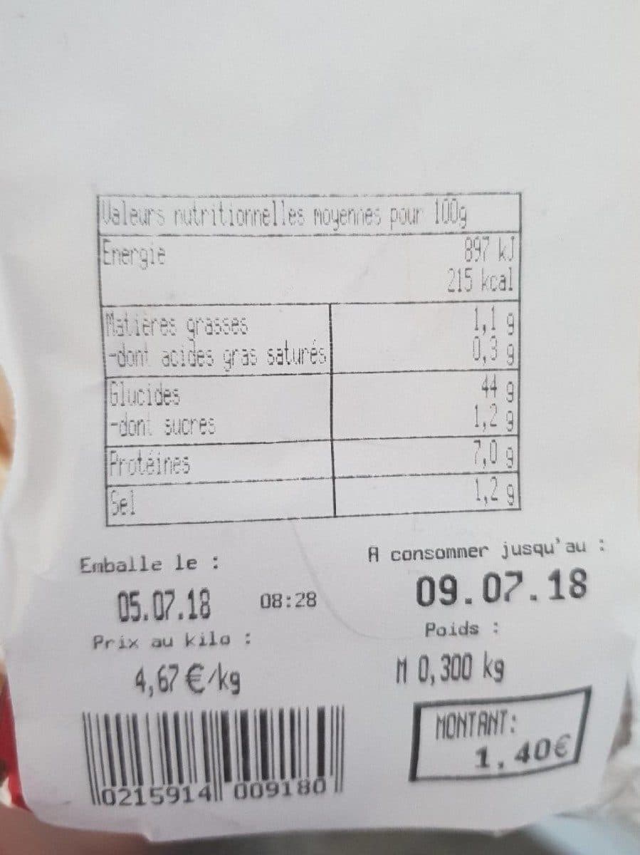 Open Food Facts Pain aux céréales packshot