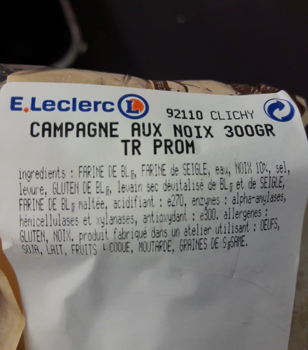 Open Food Facts Campagne aux noix packshot