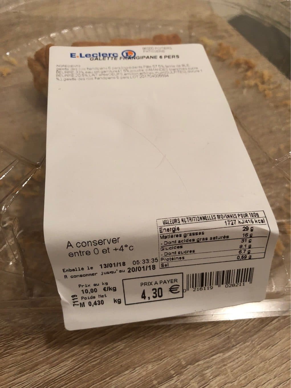 Leclerc Galette Frangipane packshot