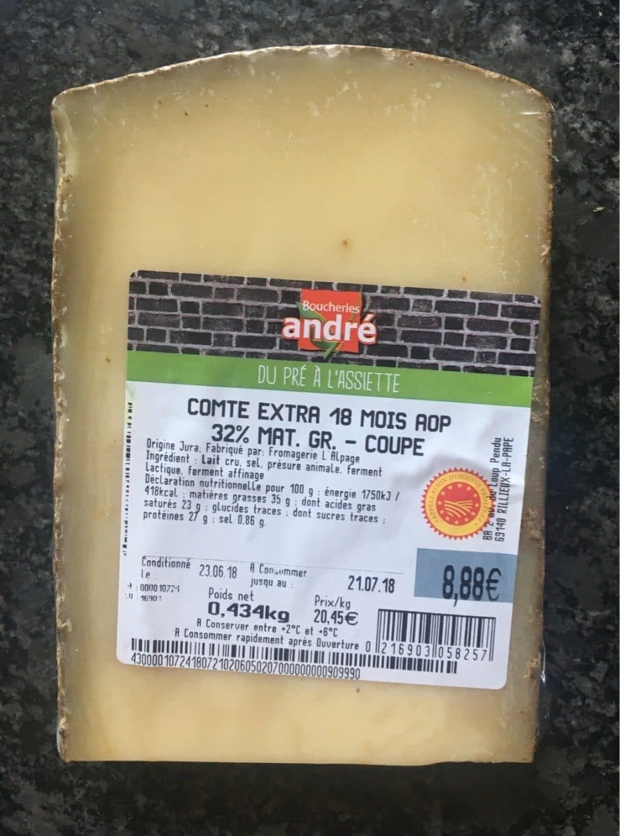 Boucheries André Comté extra - 18 Mois AOP packshot