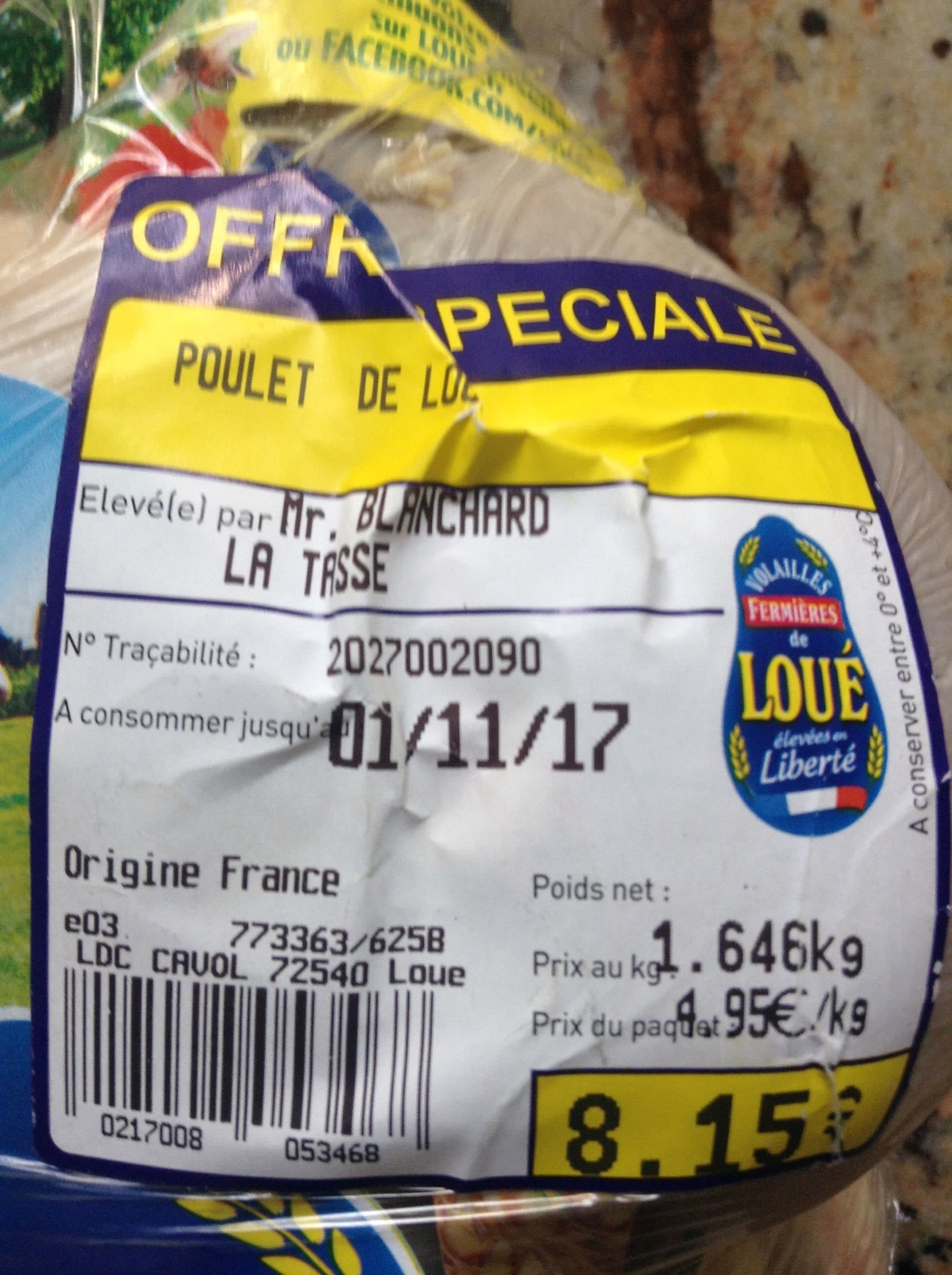 Loué Poulet fermier de Loué packshot