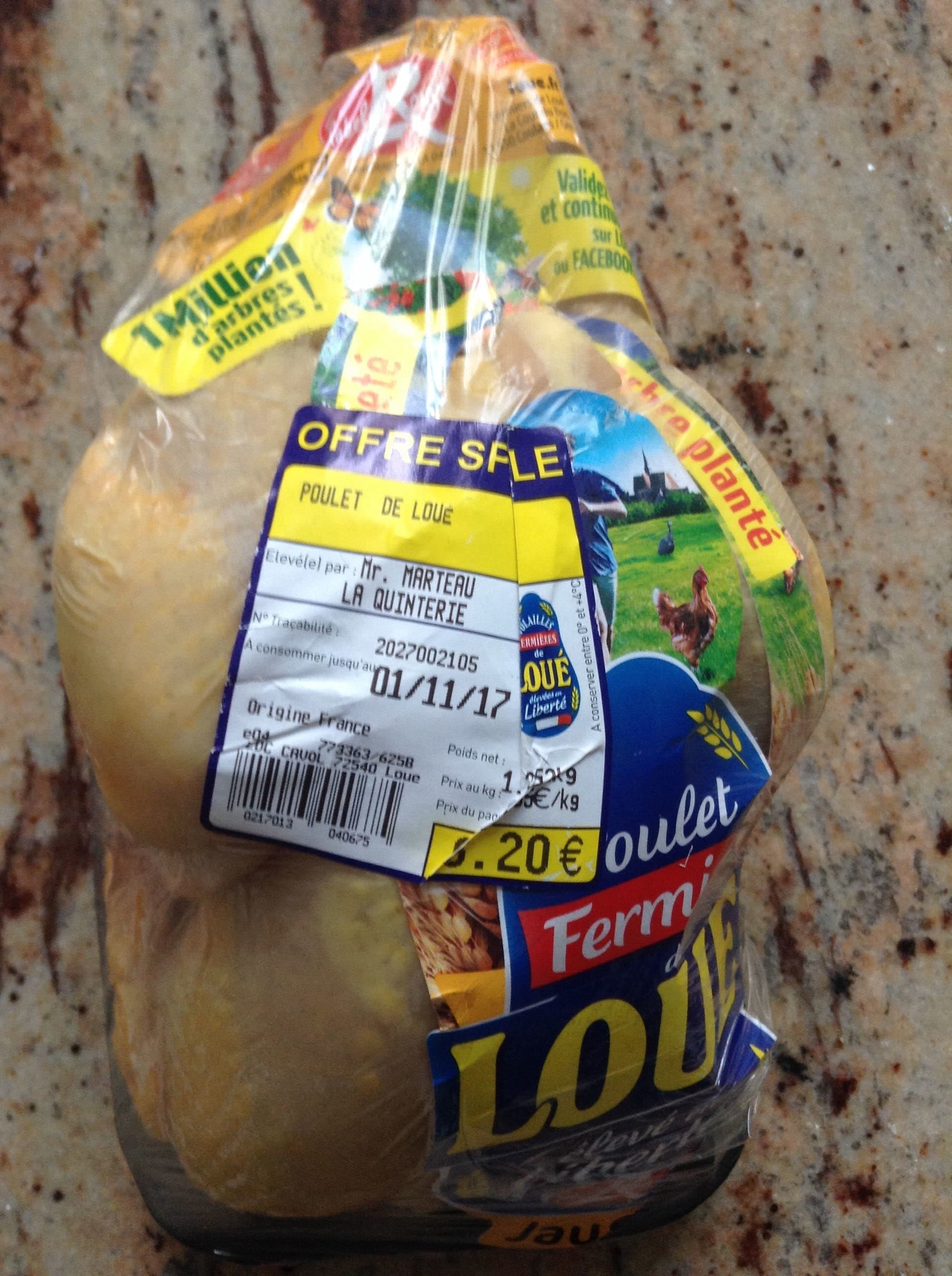 Loué Poulet fermier de Loué jaune packshot