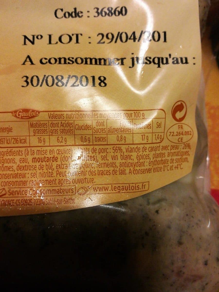 Le Gaulois Andouillette de canard packshot