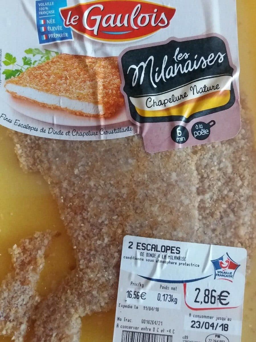 Le Gaulois Les milanaises escalopes de dinde marinées à la milanaise packshot