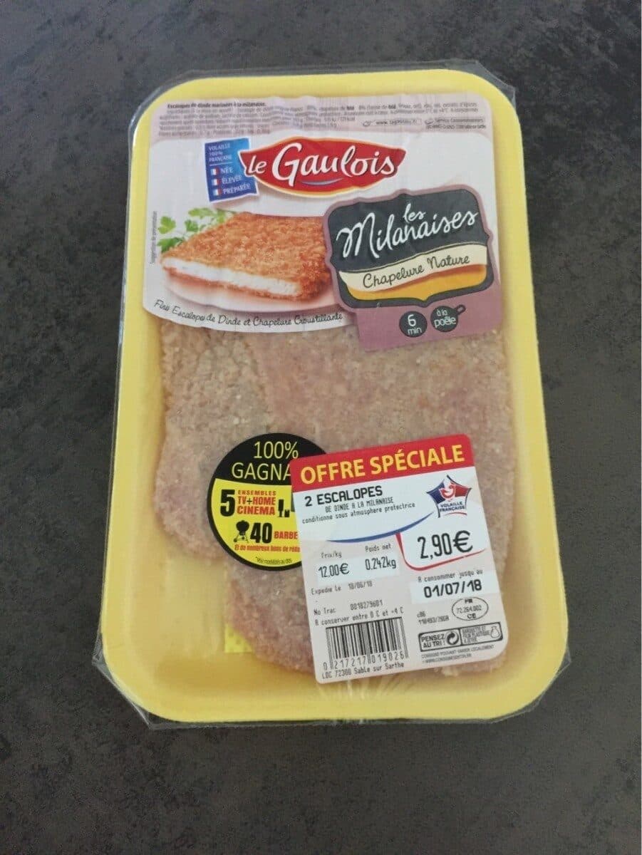 Le Gaulois Escalope dinde milanaise packshot