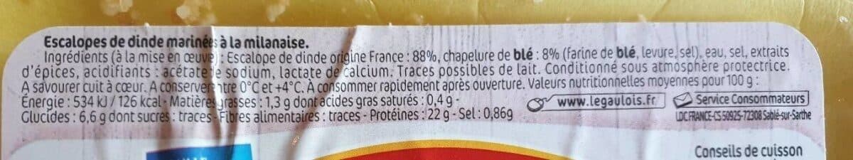 Le Gaulois Escalopes Les Milanaises packshot
