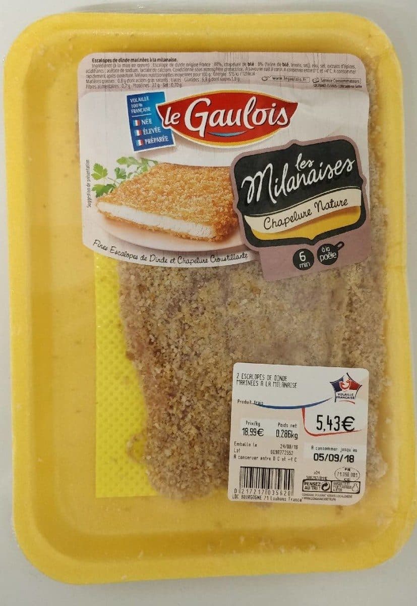 Le Gaulois Les milanaises chapelure nature packshot