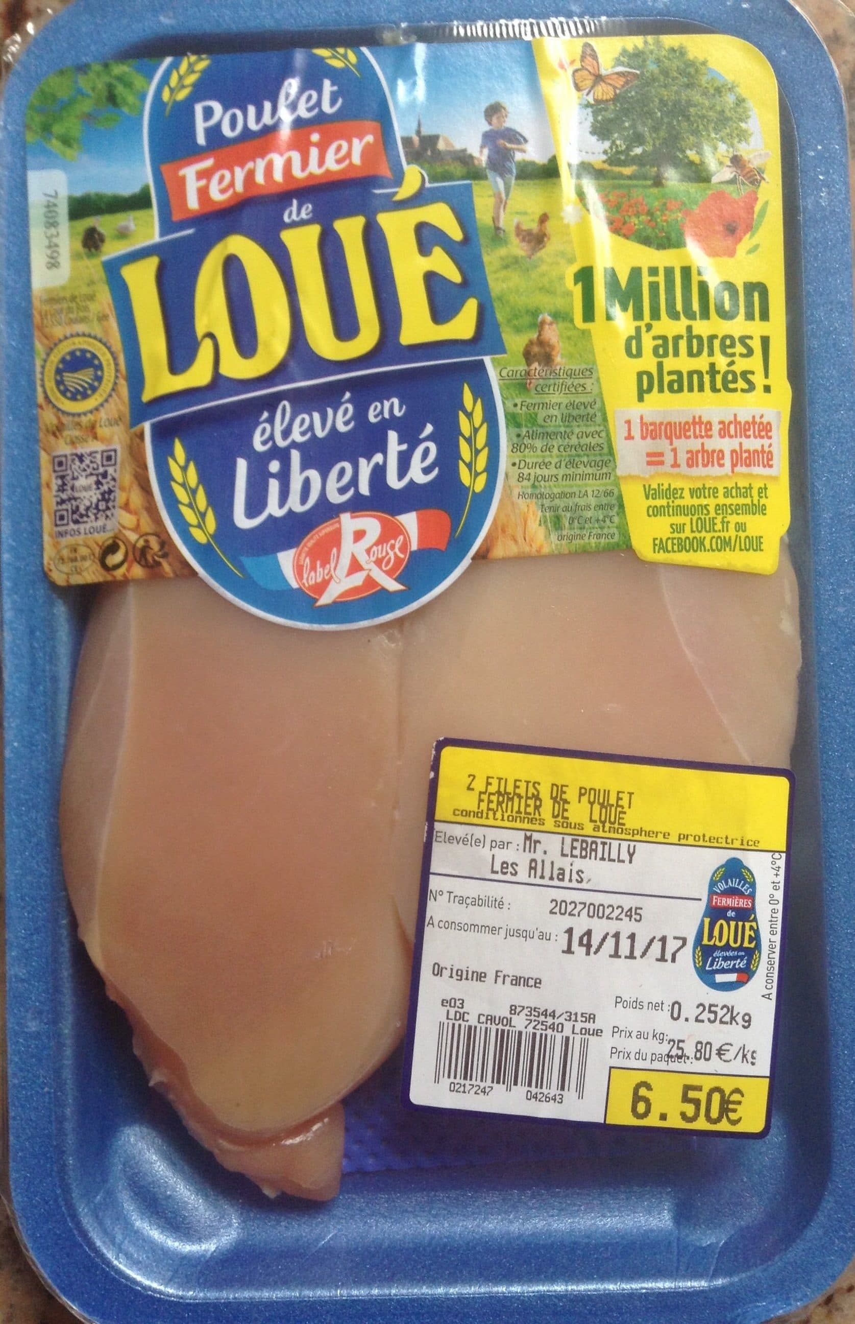 Loué 2 filets de poulets fermier packshot