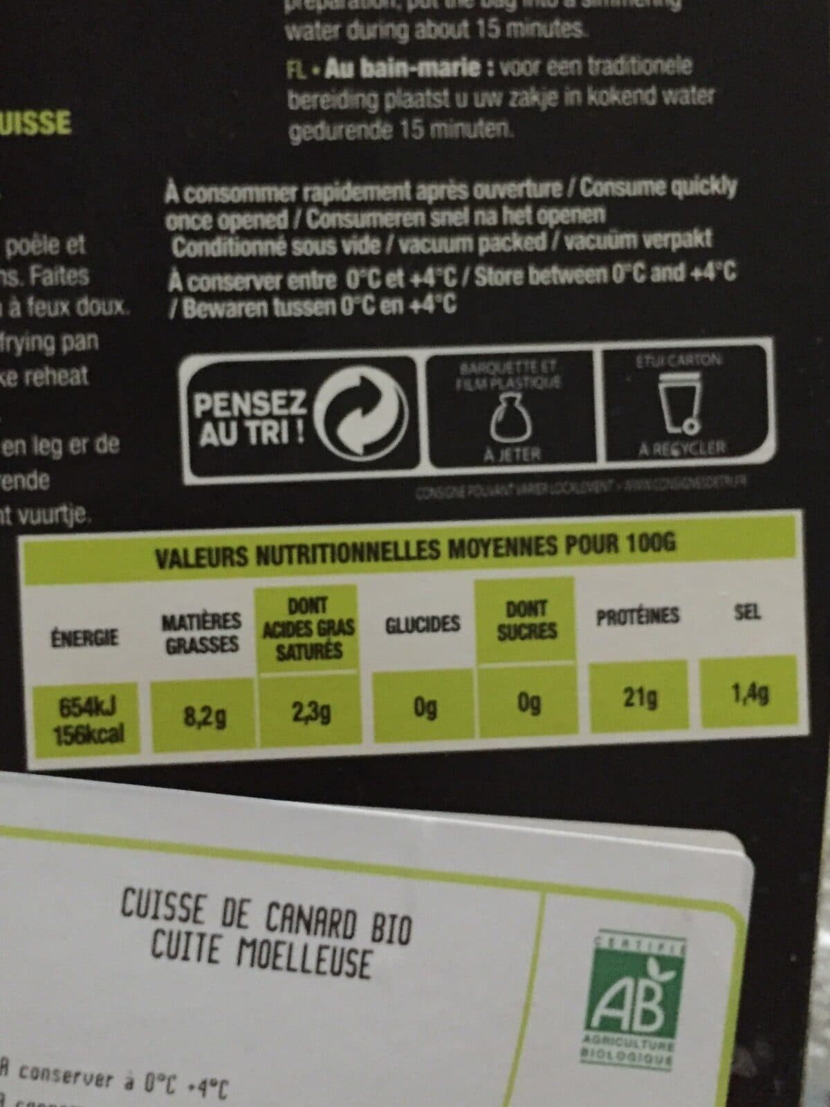 Les Fermiers de Loué Cuisse de canard packshot
