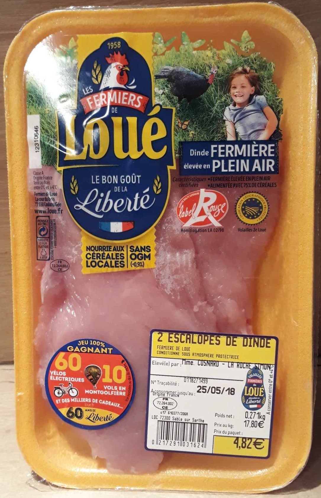 Les Fermiers de Loué Escalopes de dinde packshot