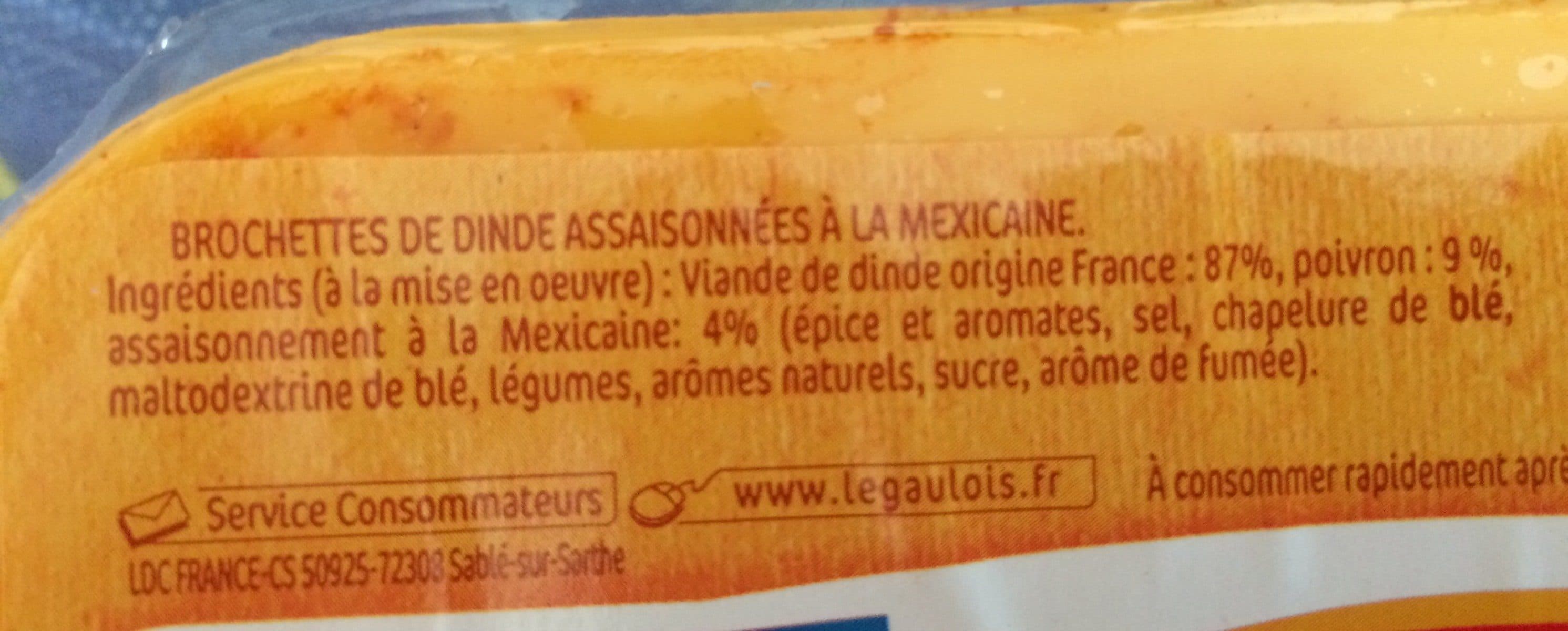 Le Gaulois Brochette de dinde a la mexicaine packshot