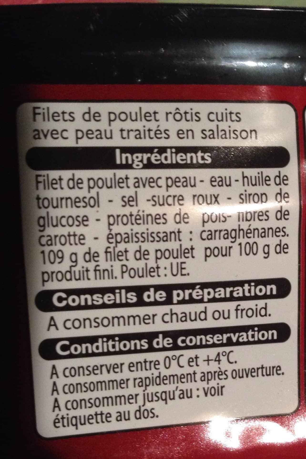 Leader Price Filets de poulet rôtis packshot