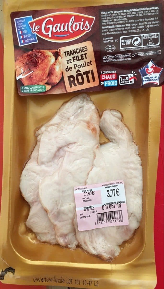 Le Gaulois Tranches de filet de poulet rôti packshot