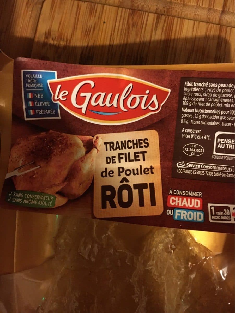 Le Gaulois Tranches de filet de poulet roti packshot