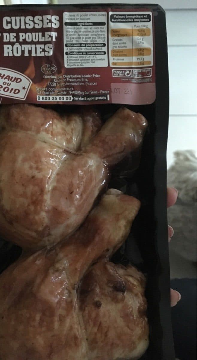 Leader Price Cuisses de poulet roties packshot