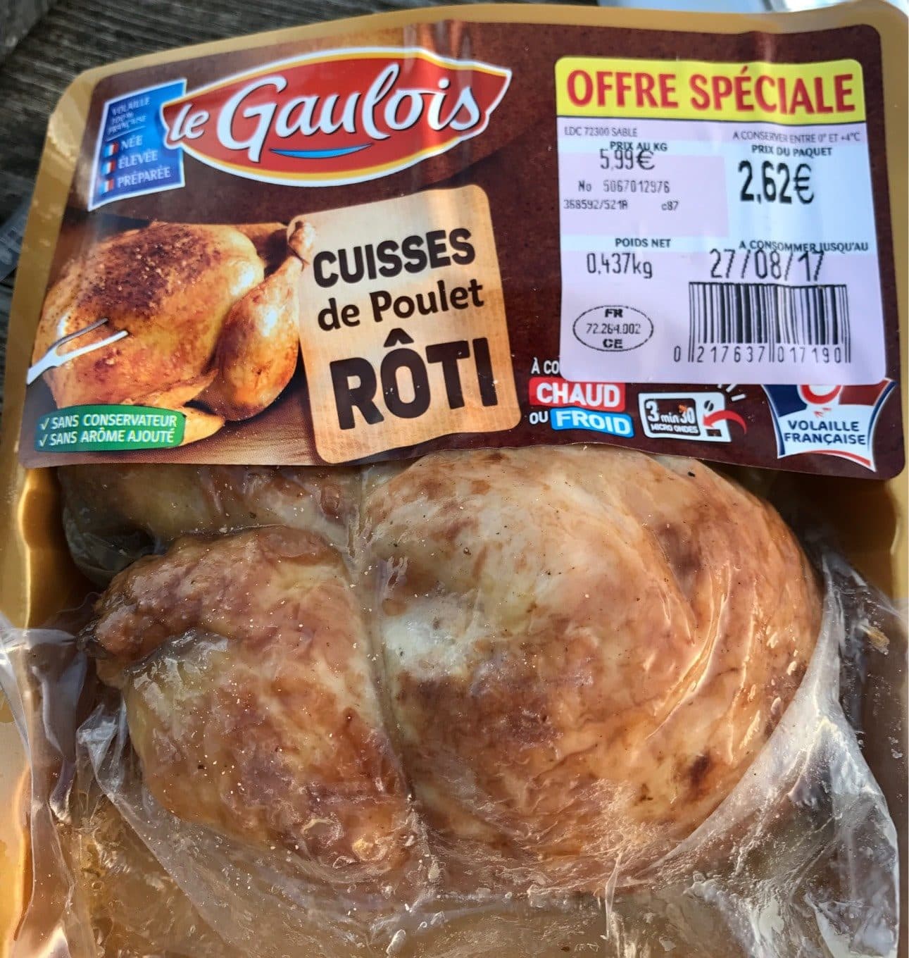 Le Gaulois Cuisses de poulet rôti packshot