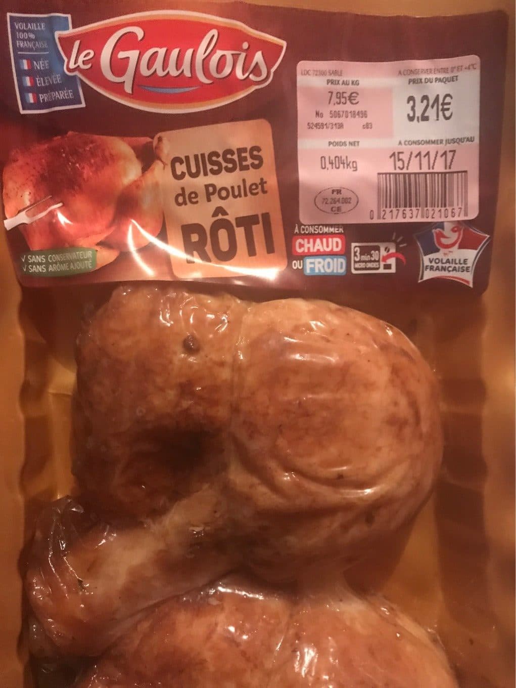 Le Gaulois Cuisses de poulet roti packshot
