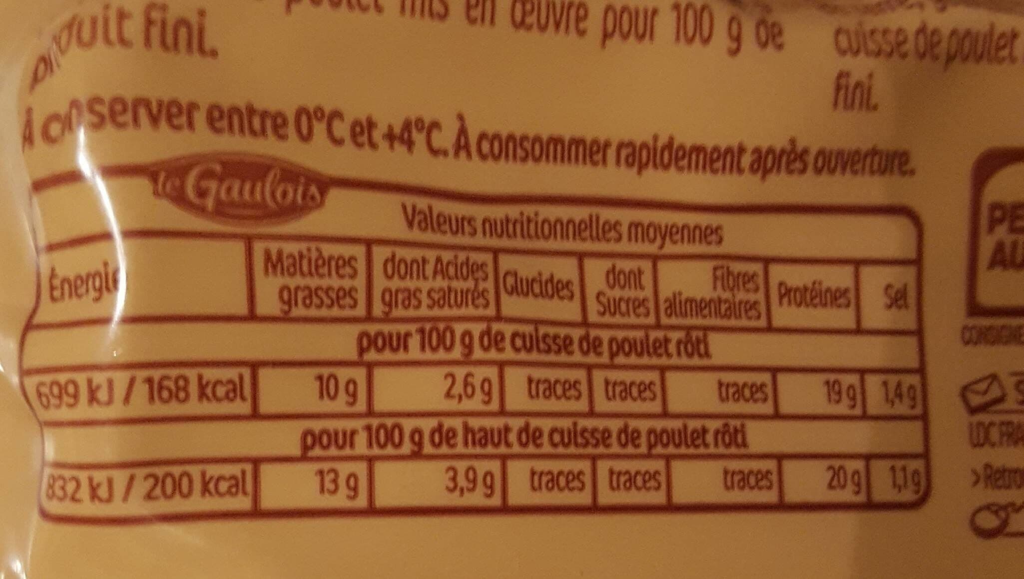 Le Gaulois cuisses de poulet ROTI packshot