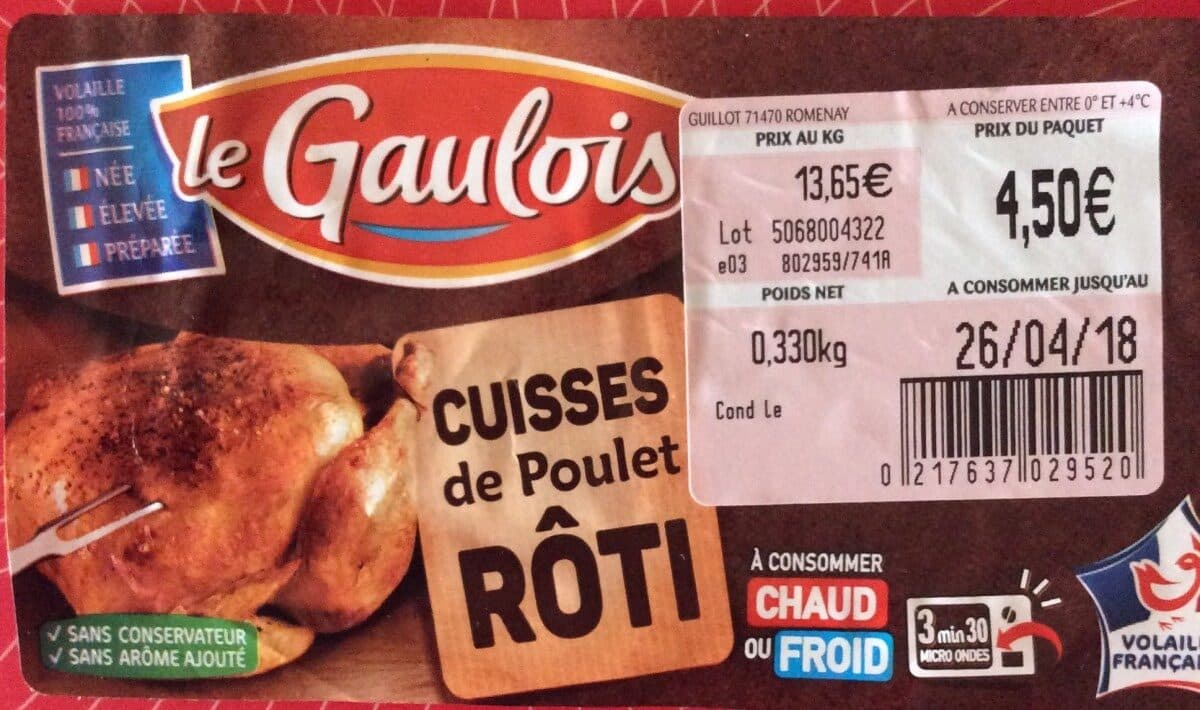 Le Gaulois Cuisses de poulet rôti packshot