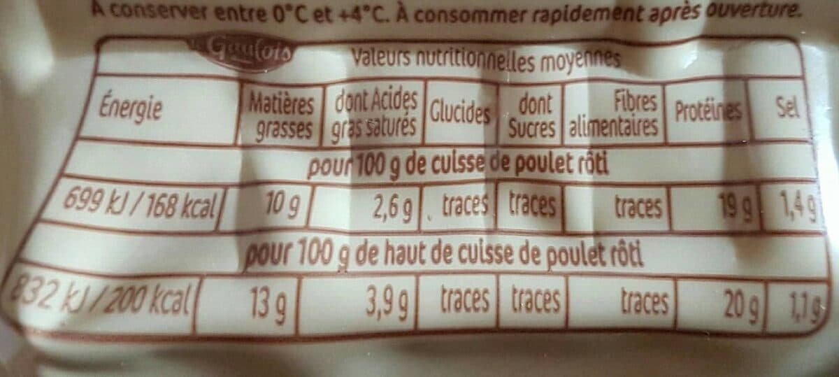 Le Gaulois Cuisses de poulet rôti packshot
