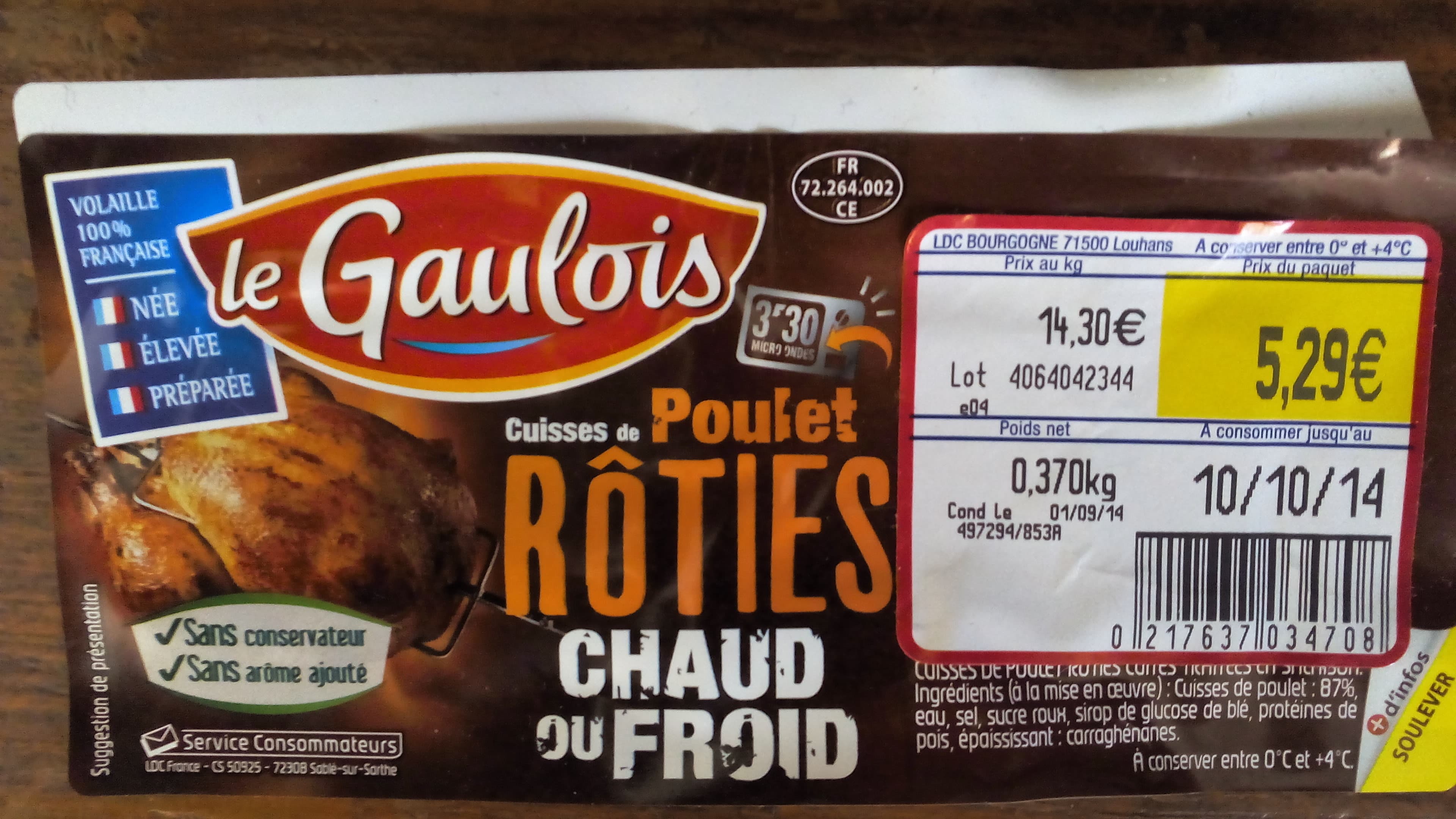 Le Gaulois Cuisses de Poulet Rôties packshot