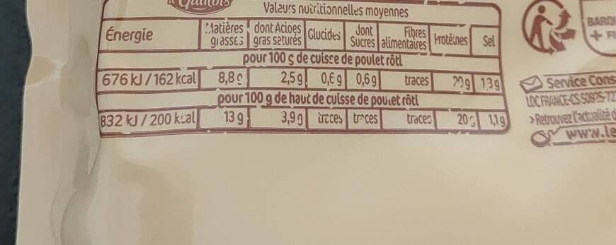 Le Gaulois Cuisse de poulet rôti packshot