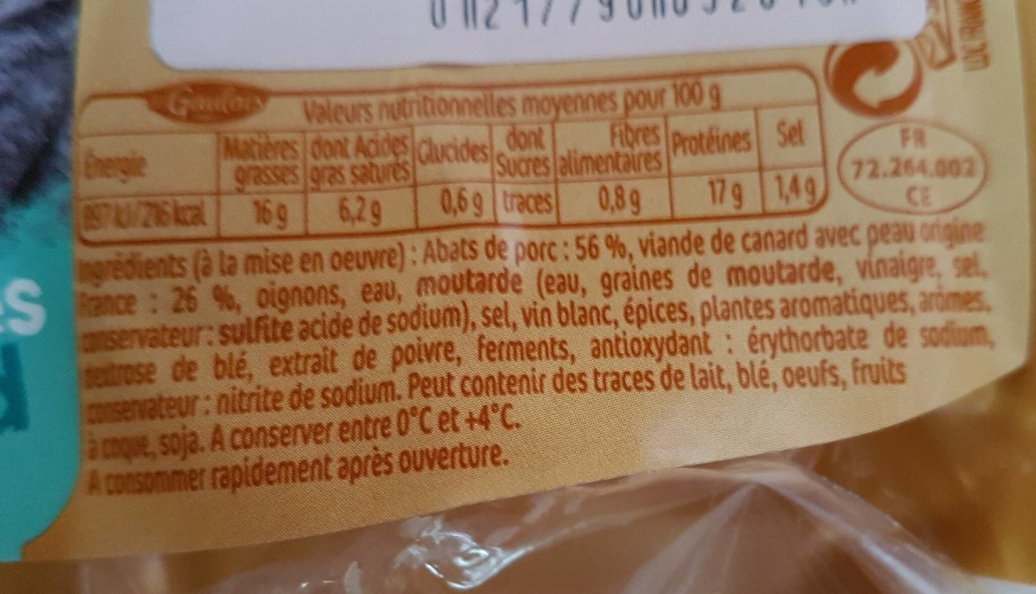 Le Gaulois Andouillettes au canard packshot